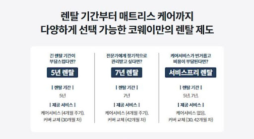 코웨이침대렌탈, 편안한 수면을 위한 최고의 선택